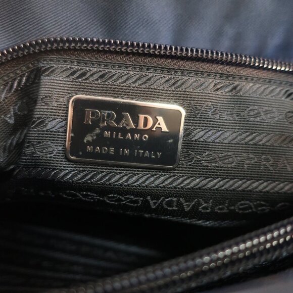 Authentic Women Prada Tessuto City (21) Blue Baltico Nylon Shopper Tote Handbag - Picture 10 of 15
